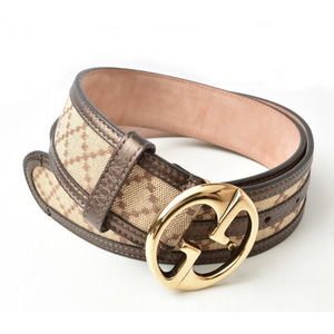 Gucci Diamante Belt Brown Beige